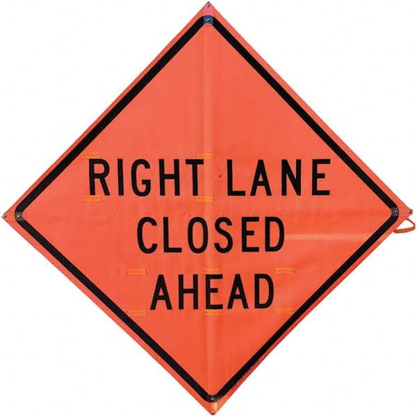VizCon - "Men Working," 48" Wide x 48" High Vinyl Construction Roadway Sign - Industrial Tool & Supply