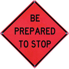 VizCon - "Men Working," 48" Wide x 48" High Vinyl Construction Roadway Sign - Industrial Tool & Supply