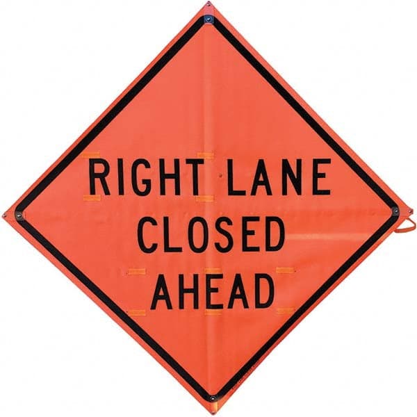 VizCon - "Workers Ahead," 36" Wide x 36" High Vinyl Construction Roadway Sign - Industrial Tool & Supply