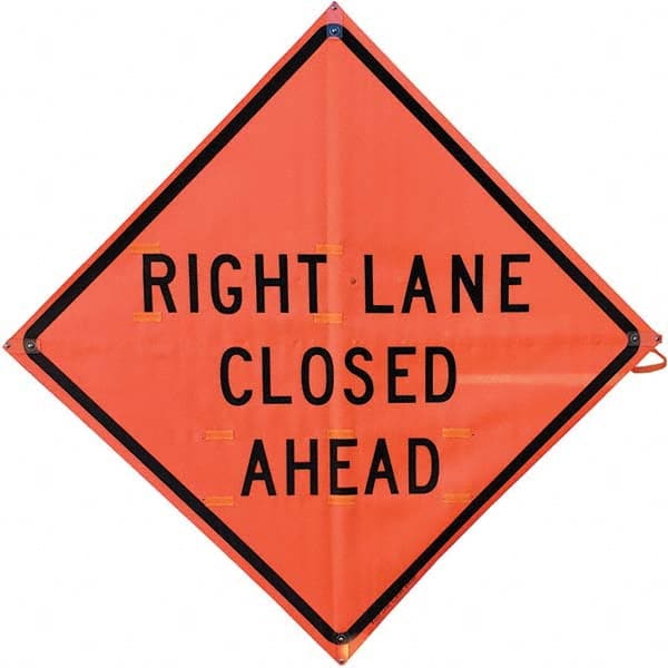 VizCon - "Road Work Ahead," 36" Wide x 36" High Vinyl Construction Roadway Sign - Industrial Tool & Supply