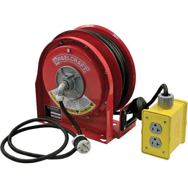Reelcraft - Cord & Cable Reels End Type: Quad Outlet Cable Length (Feet): 30 - Industrial Tool & Supply