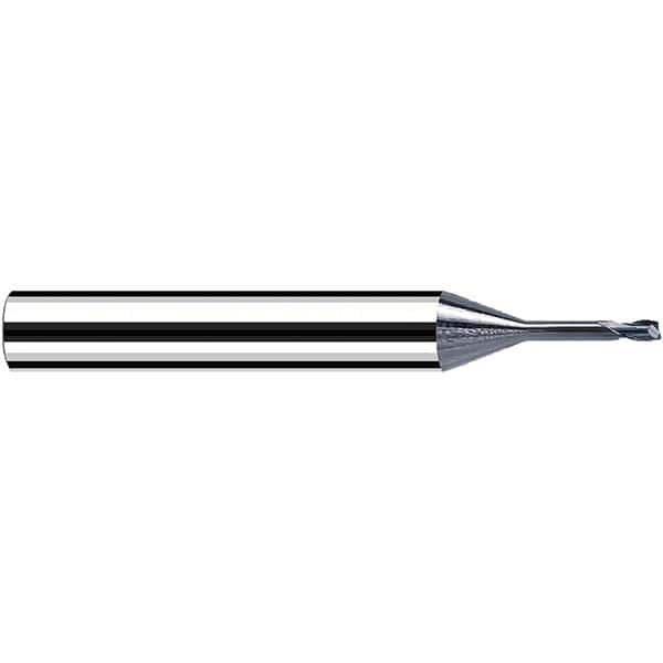 Fraisa - 0.5mm Diam 2 Flute Solid Carbide 0.1mm Corner Radius End Mill - Industrial Tool & Supply