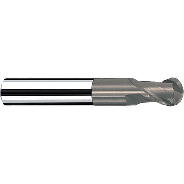 Fraisa - 3/16" Diam, 3/16" LOC, 2 Flute Solid Carbide Ball End Mill - Industrial Tool & Supply