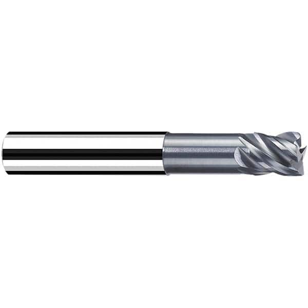 Fraisa - 5mm Diam 4 Flute Solid Carbide 0.2mm Corner Radius End Mill - Industrial Tool & Supply