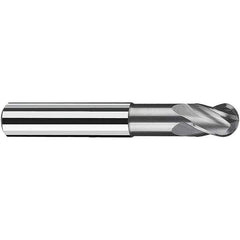Fraisa - 8mm Diam, 9mm LOC, 4 Flute Solid Carbide Ball End Mill - Industrial Tool & Supply