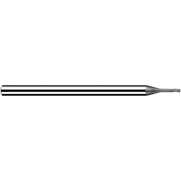 Fraisa - 2.5mm, 3mm LOC, 60mm OAL, 3 Flute Solid Carbide Square End Mill - Industrial Tool & Supply