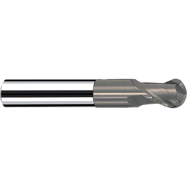 Fraisa - 1/8" Diam, 1/8" LOC, 2 Flute Solid Carbide Ball End Mill - Industrial Tool & Supply