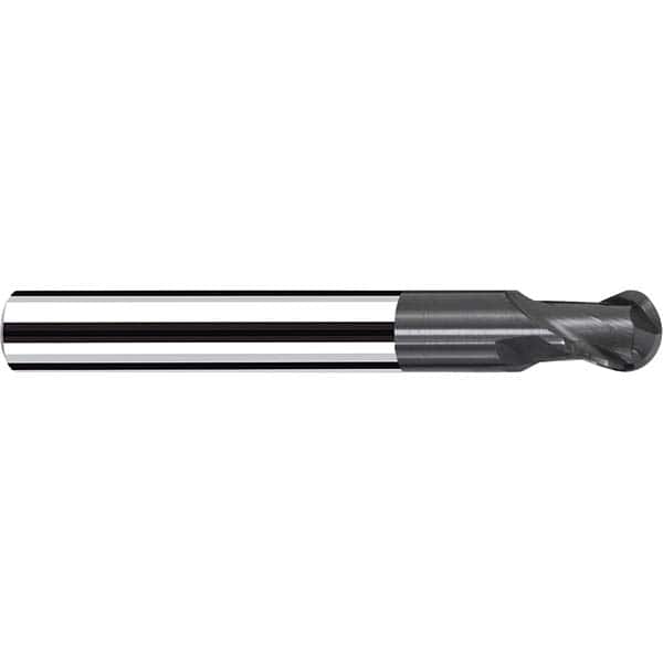 Fraisa - 3/8" Diam, 3/8" LOC, 2 Flute Solid Carbide Ball End Mill - Industrial Tool & Supply