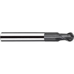 Fraisa - 3/8" Diam, 3/8" LOC, 2 Flute Solid Carbide Ball End Mill - Industrial Tool & Supply
