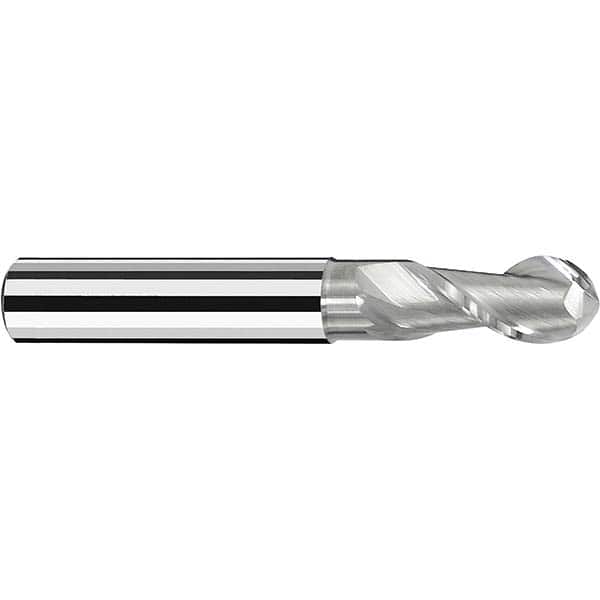 Fraisa - 3/16" Diam, 3/16" LOC, 2 Flute Solid Carbide Ball End Mill - Industrial Tool & Supply