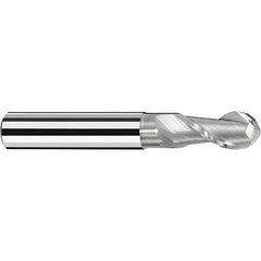 Fraisa - 3/16" Diam, 3/16" LOC, 2 Flute Solid Carbide Ball End Mill - Industrial Tool & Supply