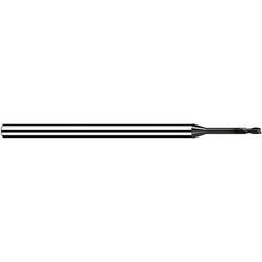 Fraisa - 0.5mm, 0.6mm LOC, 40mm OAL, 2 Flute Solid Carbide Square End Mill - Industrial Tool & Supply