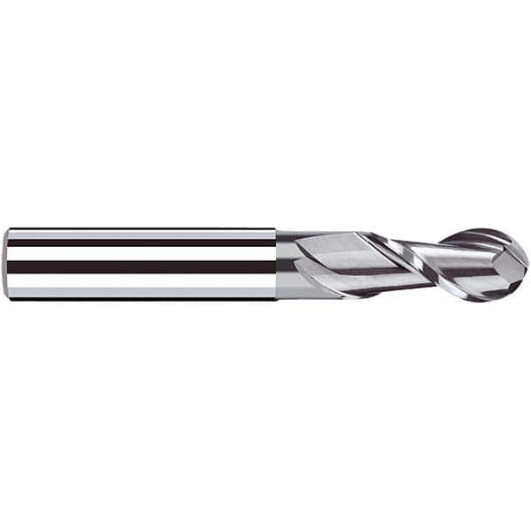 Fraisa - 12mm Diam, 24mm LOC, 2 Flute Solid Carbide Ball End Mill - Industrial Tool & Supply
