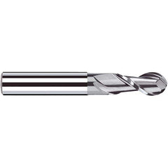 Fraisa - 12mm Diam, 24mm LOC, 2 Flute Solid Carbide Ball End Mill - Industrial Tool & Supply