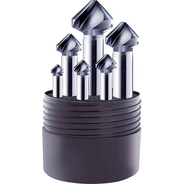 Guhring - Countersink Sets Countersink Type: Three Flute Minimum Head Diameter (Inch): 1/4 - Industrial Tool & Supply