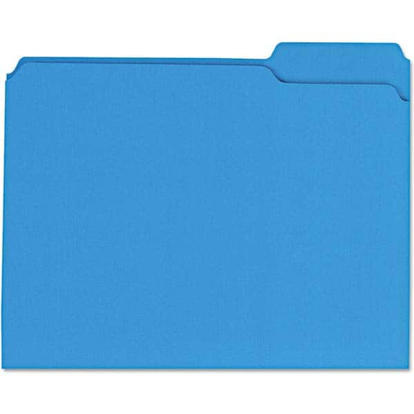 UNIVERSAL - File Folders, Expansion Folders & Hanging Files Folder/File Type: File Folders with Top Tab Color: Blue - Industrial Tool & Supply