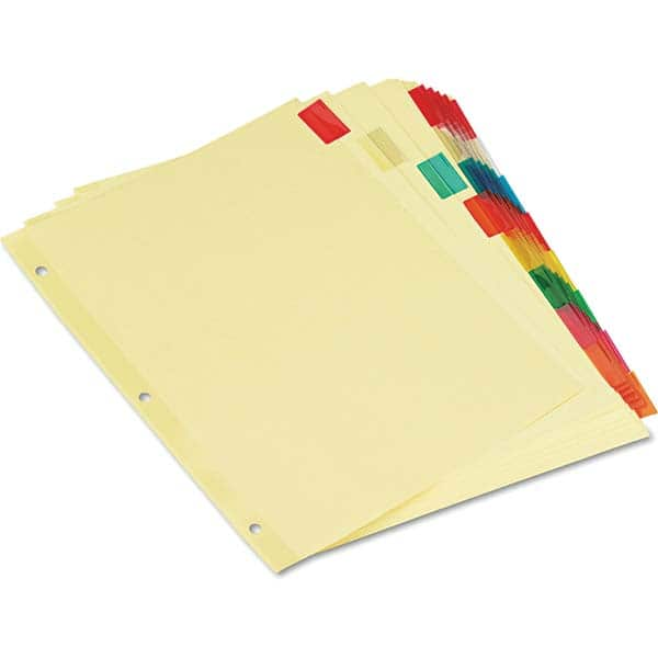 UNIVERSAL - Tabs, Indexes & Dividers Indexes & Divider Type: Customizable Size: 8-1/2 x 11 - Industrial Tool & Supply