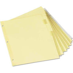 UNIVERSAL - Tabs, Indexes & Dividers Indexes & Divider Type: Customizable Size: 8-1/2 x 11 - Industrial Tool & Supply