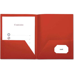 UNIVERSAL - File Folders, Expansion Folders & Hanging Files Folder/File Type: Pocket Folders Color: Red - Industrial Tool & Supply