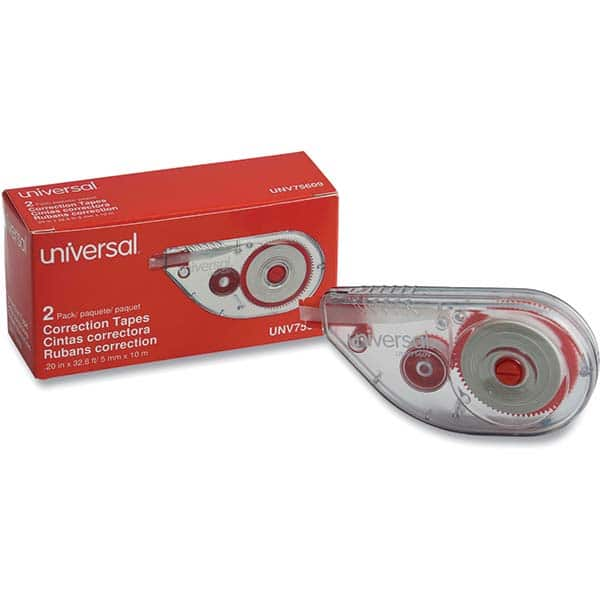 UNIVERSAL - Correction Fluid & Tape Type: Correction Tape Non-Refillable Tape Size: 1/5 x 393" - Industrial Tool & Supply