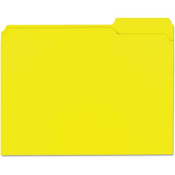 UNIVERSAL - File Folders, Expansion Folders & Hanging Files Folder/File Type: File Folders with Top Tab Color: Yellow - Industrial Tool & Supply