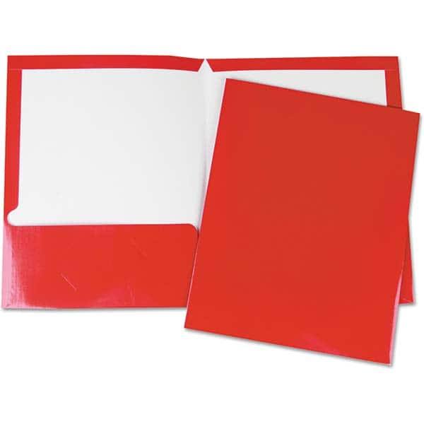 UNIVERSAL - File Folders, Expansion Folders & Hanging Files Folder/File Type: Pocket Folders Color: Red - Industrial Tool & Supply