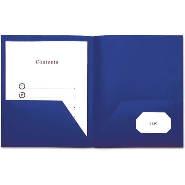 UNIVERSAL - File Folders, Expansion Folders & Hanging Files Folder/File Type: Pocket Folders Color: Navy Blue - Industrial Tool & Supply