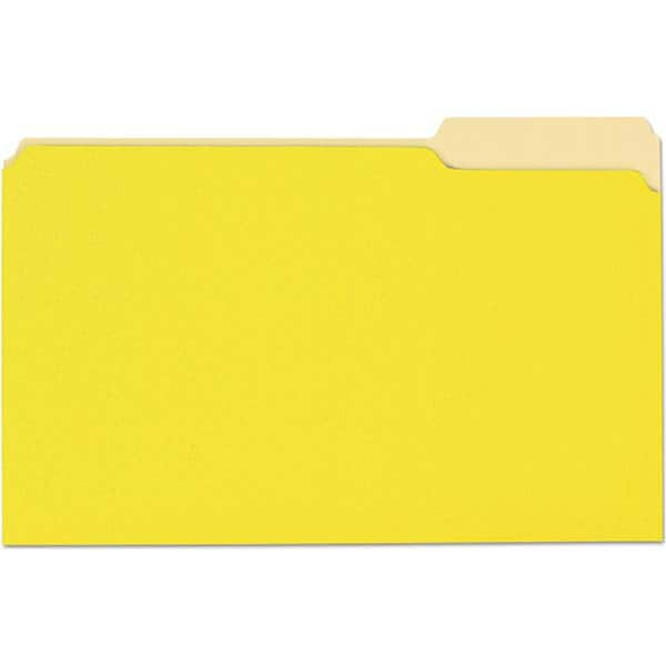 UNIVERSAL - File Folders, Expansion Folders & Hanging Files Folder/File Type: File Folders with Top Tab Color: Light Yellow - Industrial Tool & Supply