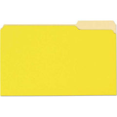 UNIVERSAL - File Folders, Expansion Folders & Hanging Files Folder/File Type: File Folders with Top Tab Color: Light Yellow - Industrial Tool & Supply