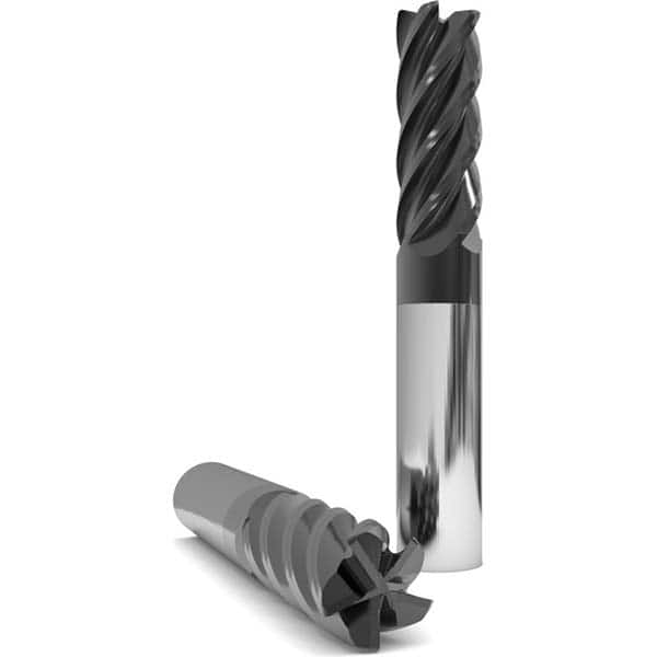 GWS - 3/8" Diam 7 Flute Solid Carbide 0.06" Corner Radius End Mill - Industrial Tool & Supply