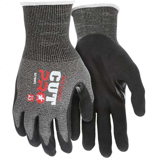 MCR Safety - Size L, ANSI Cut Lvl A3, Puncture Lvl 4, Abrasion Lvl 4, Foam Nitrile Coated Cut & Puncture Resistant Gloves - Industrial Tool & Supply