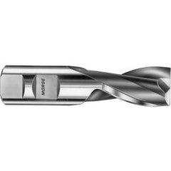 1-1/8 Dia. x 3-7/8 Overall Length 2-Flute Square End High Speed Steel SE End Mill-Round Shank-Center Cutting -Uncoated - Industrial Tool & Supply