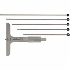 Mitutoyo - Mechanical Depth Micrometers Minimum Measurement (Decimal Inch): 0 Maximum Measurement (Decimal Inch): 6 - Industrial Tool & Supply