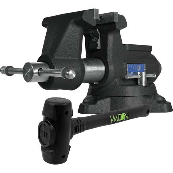 Wilton - 5-1/2" Jaw Width x 6" Jaw Opening, 3-5/8" Throat Depth, Bench & Pipe Combination Vise - Industrial Tool & Supply