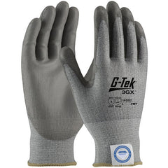 ‎19-D327/S Coated Gloves - G-Tek 3GX Dyneema Diamond - 13G Gray Shell - Gray PU Smooth Grip - A3 - Exact Industrial Supply