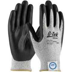 19-D334/XL Coated Gloves - G-Tek 3GX Dyneema Diamond - S&P 13G Shell - Black Nitrile Foam Grip - A3 - Exact Industrial Supply