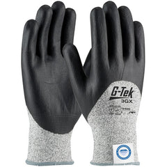 19-D355/M Coated Gloves - G-Tek 3GX Dyneema Diamond - S&P 13G Shell - Blk Nitrile Foam 3/4 Dip - A3 - Exact Industrial Supply