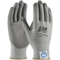 19-D360/M Coated Gloves - G-Tek 3GX Dyneema Diamond - Gray 13G Shell - Gray PU Smooth Grip - A3 - Exact Industrial Supply