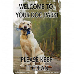 DOGIPOT - Pet Waste Station Accessories Type: Reflective Pet Sign Material: Aluminum - Industrial Tool & Supply