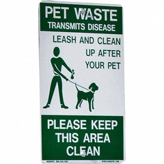 DOGIPOT - Pet Waste Station Accessories Type: Reflective Pet Sign Material: Aluminum - Industrial Tool & Supply