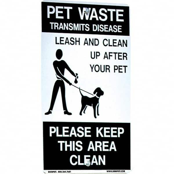 DOGIPOT - Pet Waste Station Accessories Type: Reflective Pet Sign Material: Aluminum - Industrial Tool & Supply