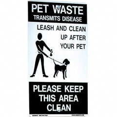DOGIPOT - Pet Waste Station Accessories Type: Reflective Pet Sign Material: Aluminum - Industrial Tool & Supply