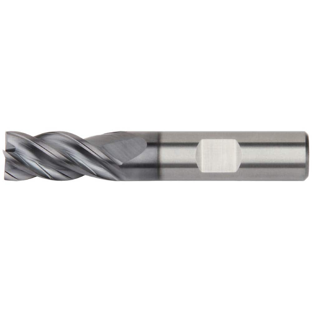 Kennametal - 3/8" Diam 4 Flute Solid Carbide 0.09" Corner Radius End Mill - Industrial Tool & Supply