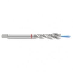 M16x2.0 6H 4-Flute Cobalt Red Ring Semi-Bottoming 40 degree Spiral Flute Tap-Bright - Industrial Tool & Supply