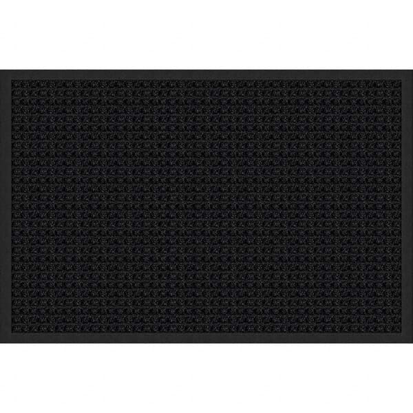 Entrance Mat: 5' Long, 3' Wide, Polypropylene Surface Indoor & Outdoor, Medium-Duty Traffic, Rubber Base, Charcoal