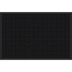 Entrance Mat: 6' Long, 4' Wide, Polypropylene Surface Indoor & Outdoor, Medium-Duty Traffic, Rubber Base, Charcoal