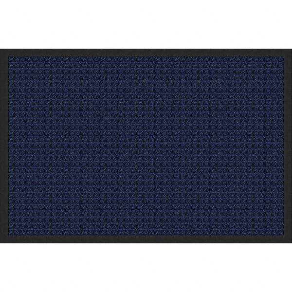 Entrance Mat: 6' Long, 4' Wide, Polypropylene Surface Indoor & Outdoor, Medium-Duty Traffic, Rubber Base, Blue