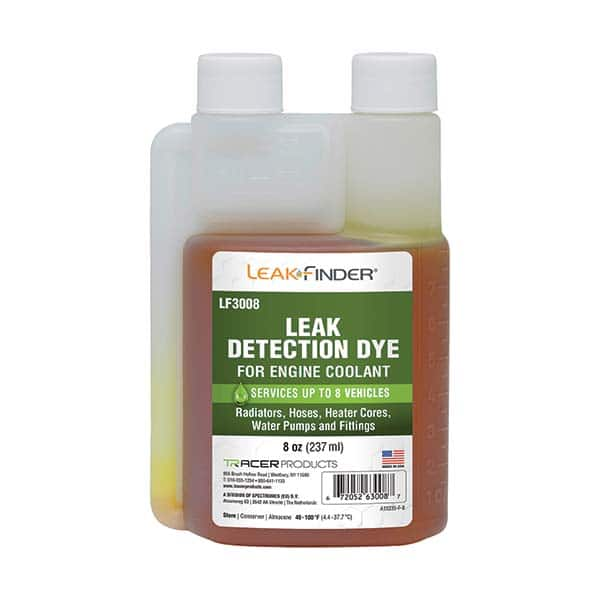 Leak Finder - Automotive Leak Detection Dyes Applications: Coolant Container Size: 8 oz. - Industrial Tool & Supply