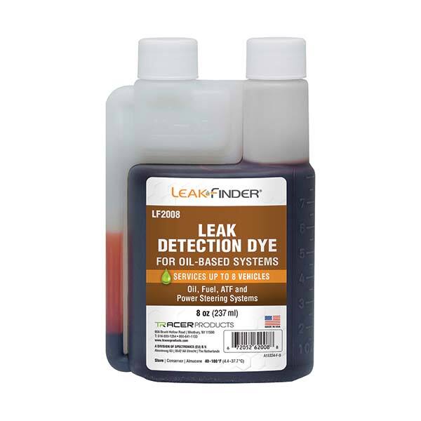 Leak Finder - Automotive Leak Detection Dyes Applications: Engine Oil; Transmission Fluid; Fuel Container Size: 8 oz. - Industrial Tool & Supply