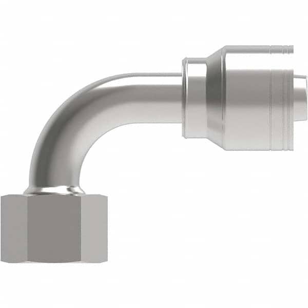 Eaton - Hydraulic Hose Fittings & Couplings Type: Female Swivel DIN 24 Seat 90 Light Hose Diameter: 19/32 (Inch) - Industrial Tool & Supply